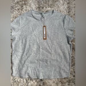 NWT SKIMS DROP NEEDLE POINTELLE BABY TEE